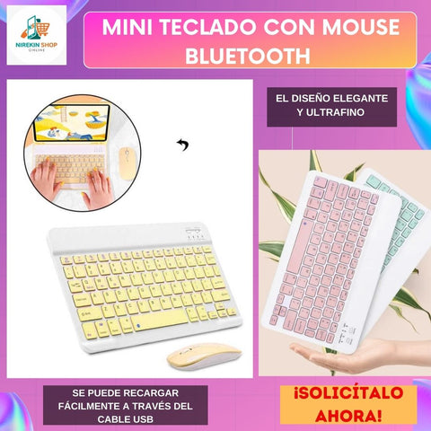 Image of MINI TECLADO CON MOUSE BLUETOOTH