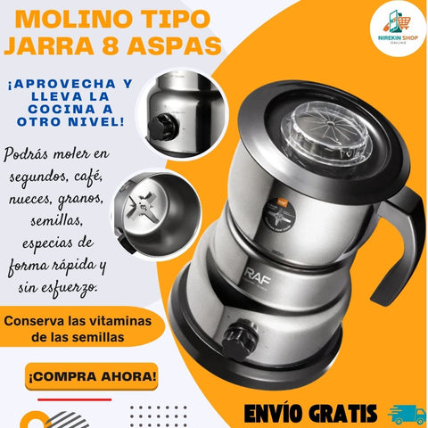 Image of Molino Tipo Jarra 8 Aspas