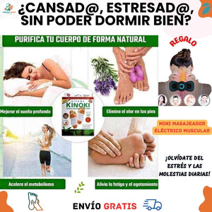 PARCHE DESINTOXICANTE KINOKI + MINI MASAJEADOR MUSCULAR