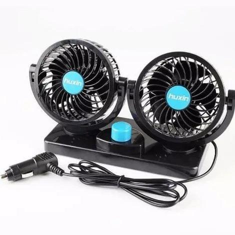 Image of VENTILADOR DOBLE CABEZAL 360° PARA AUTO, CAMIONETA