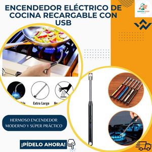 Encendedor Eléctrico de Cocina Recargable con USB