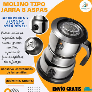 Molino Tipo Jarra 8 Aspas